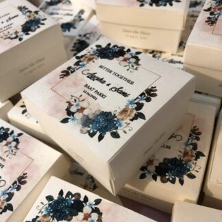 Floral Square Wedding Favor Boxes UK