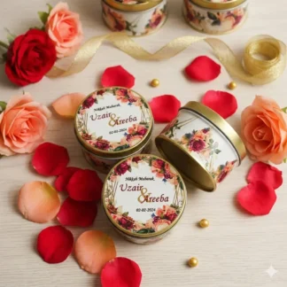 Nikkah Mubarak Favor Tin Boxes UK