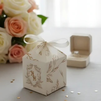 Square Nikkah favor boxes uk