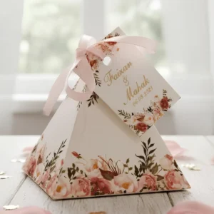 pyramid wedding favor boxes in uk