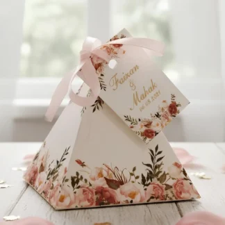 pyramid wedding favor boxes in uk