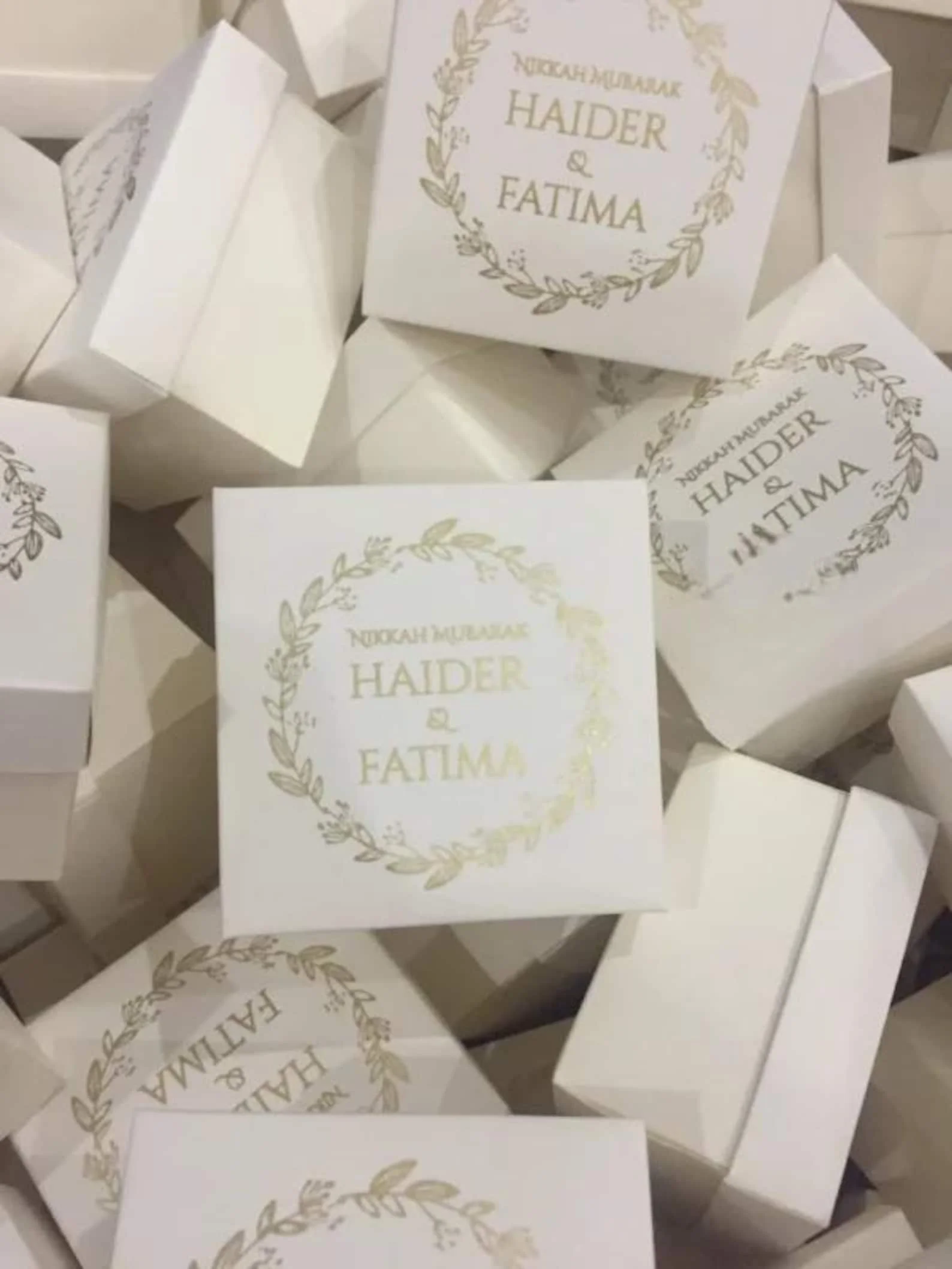 Nikkah Mubarak Customized Wedding Favor Box UK