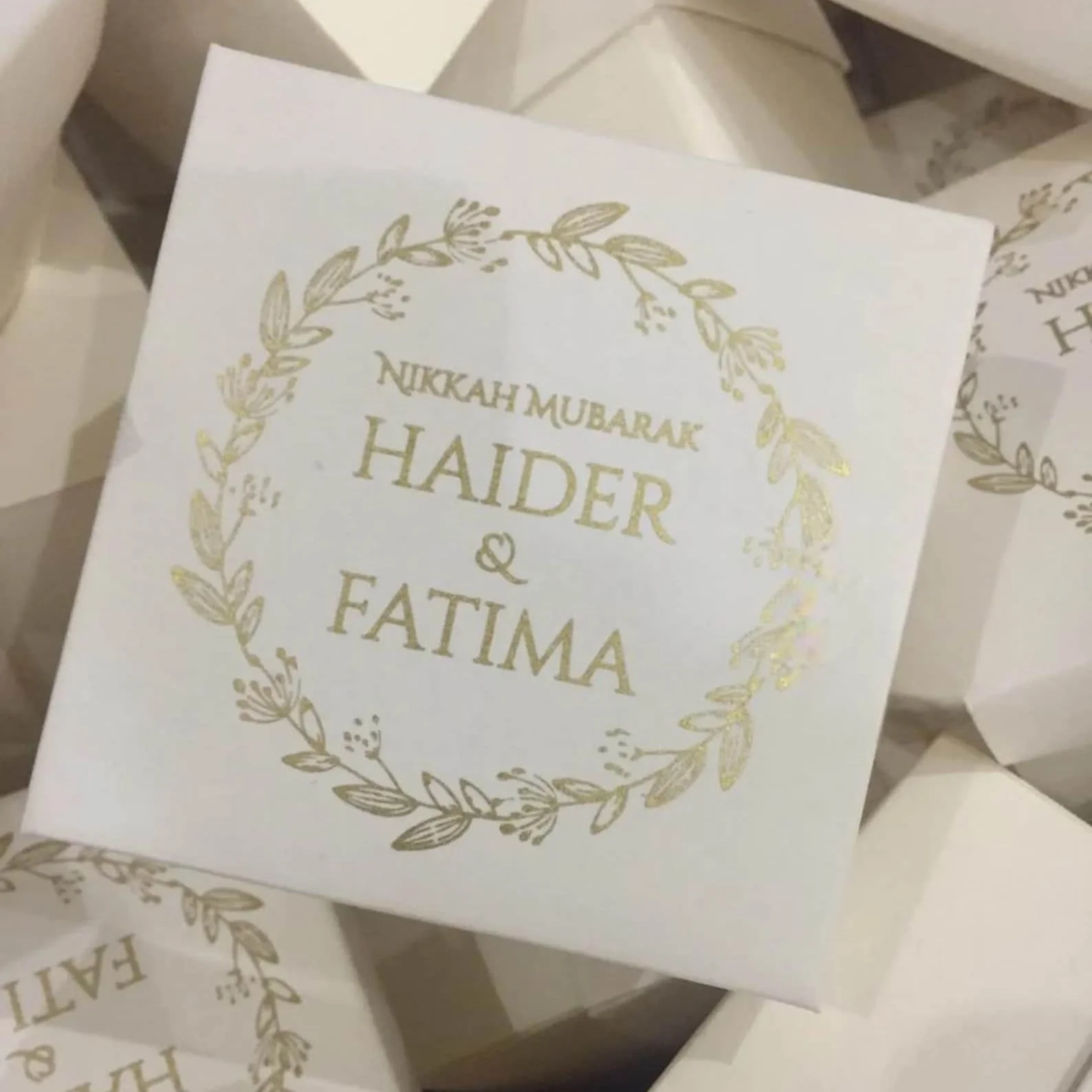 Nikkah Mubarak Customized Wedding Favor Box UK